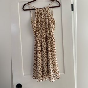 Blue Rain Lepord Print Dress
